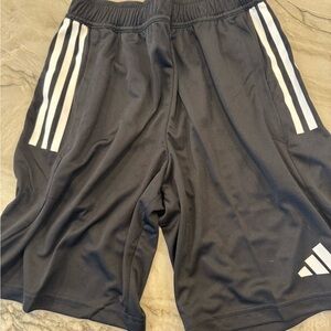 Adidas Men's Black and White Athletic Shorts